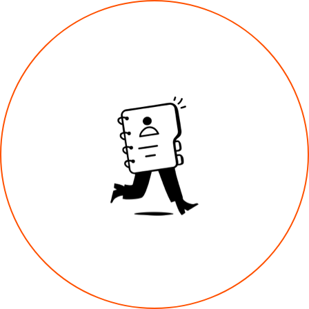 Pictogramme représentant un carnet avec une paire de jambes